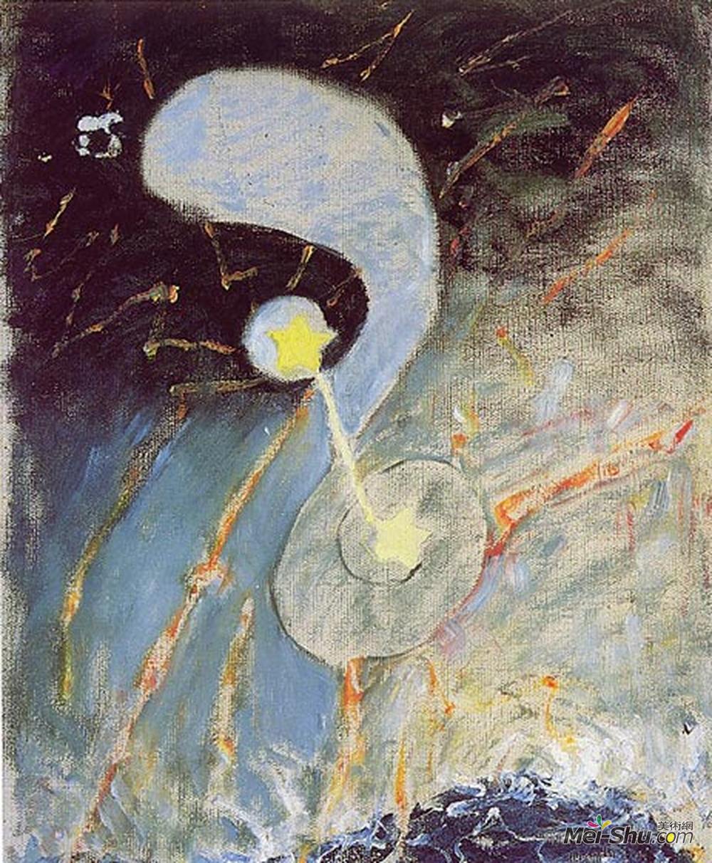 希尔玛克林特(Hilma af Klint)高清作品《混沌，序号2》