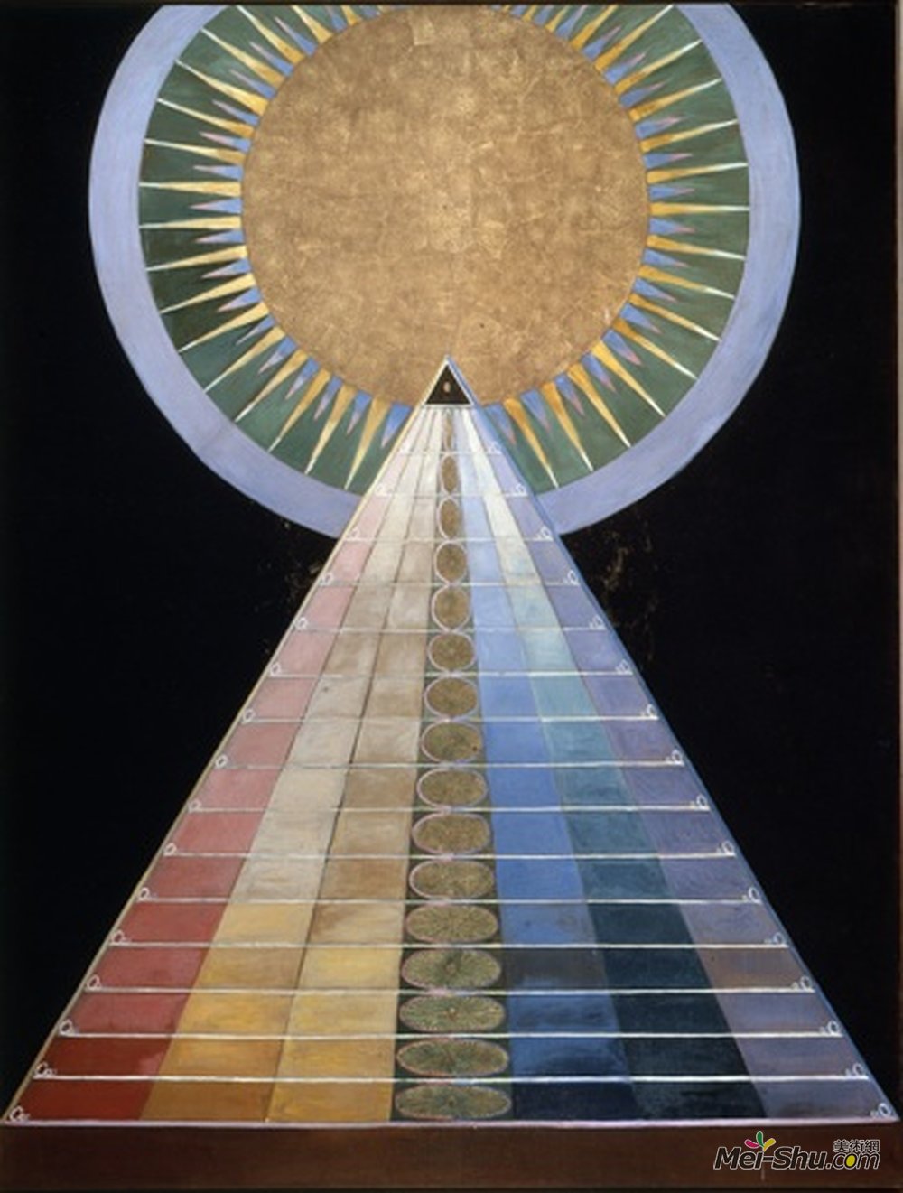 希尔玛克林特(Hilma af Klint)高清作品《Altarpiece No. 1, Group X》