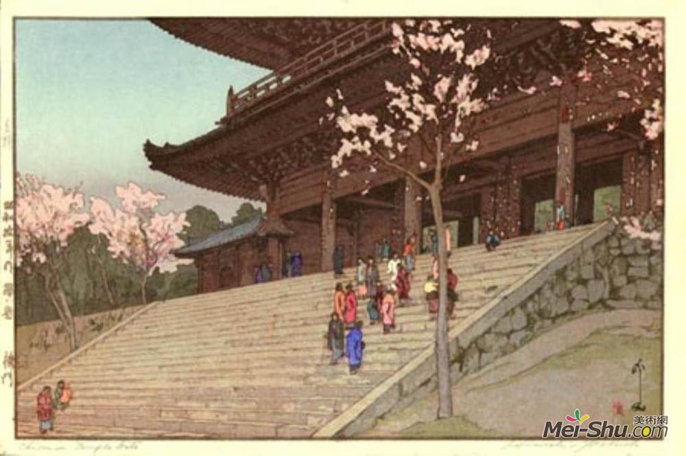 吉田博(Hiroshi Yoshida)高清作品《寺院大门》