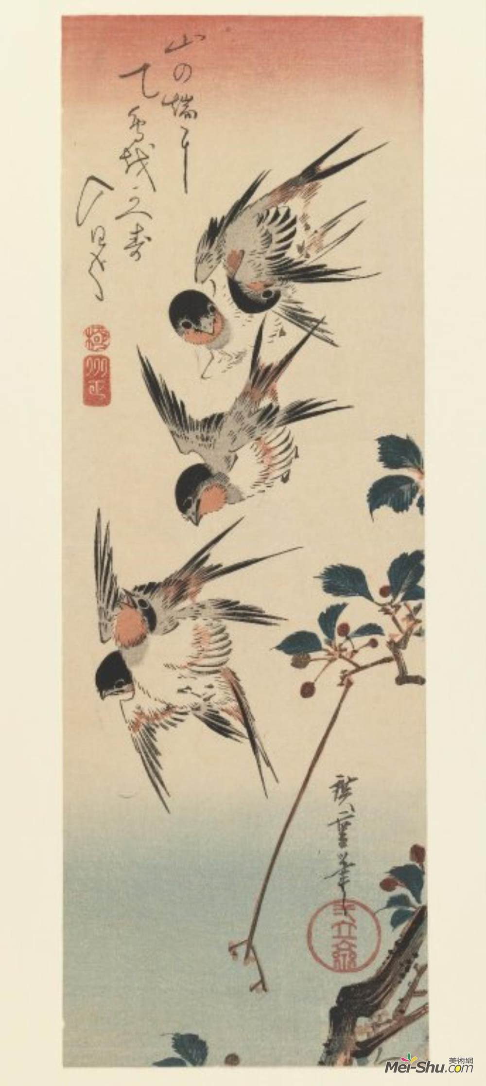 歌川广重(Hiroshige)高清作品《四燕》