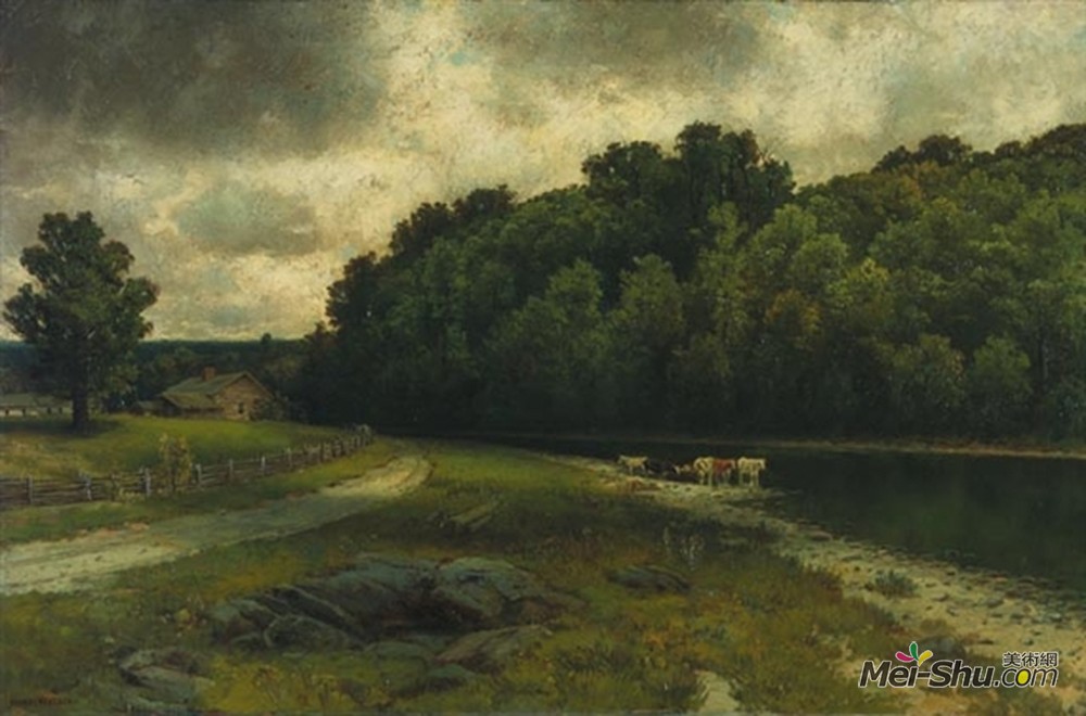 荷马沃森(Homer Watson)高清作品《On the Grand River at Doon》