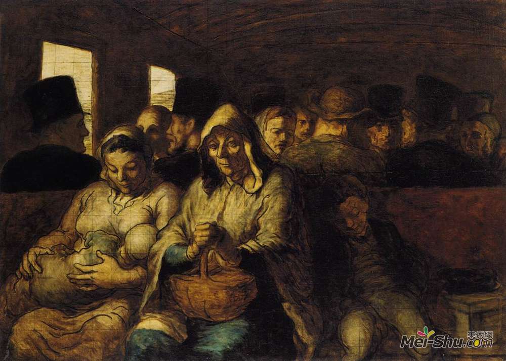 奥诺雷·杜米埃(Honore Daumier)高清作品《第三阶级的马车》