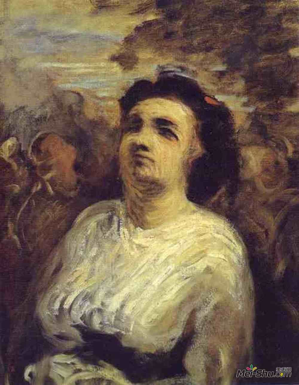 奥诺雷·杜米埃(Honore Daumier)高清作品《女人半身像》