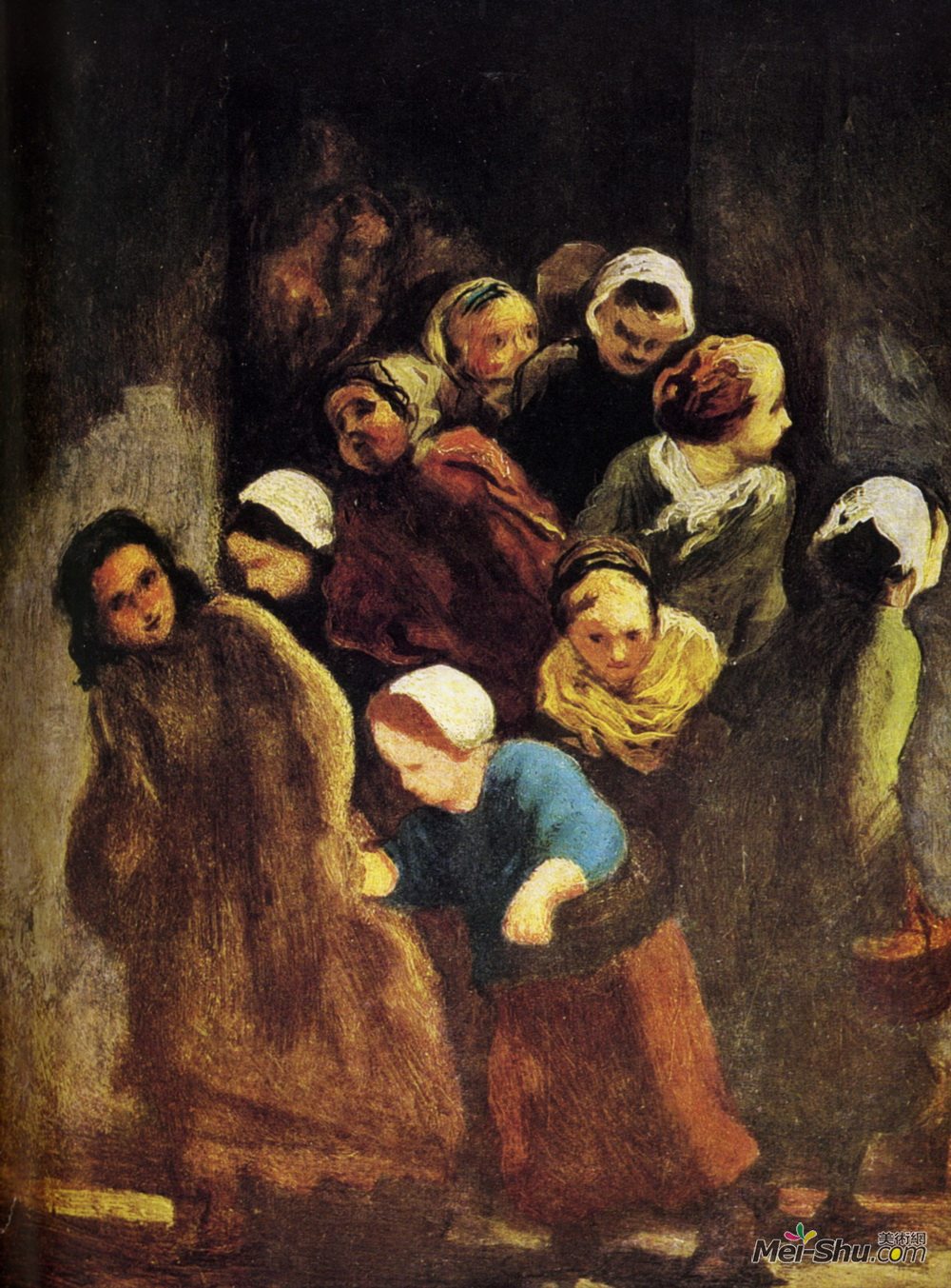 奥诺雷·杜米埃(Honore Daumier)高清作品《离开学校》