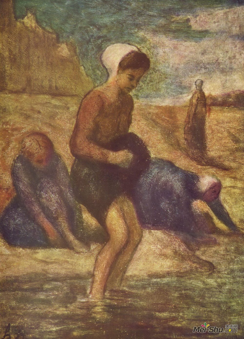 奥诺雷·杜米埃(Honore Daumier)高清作品《在岸上》