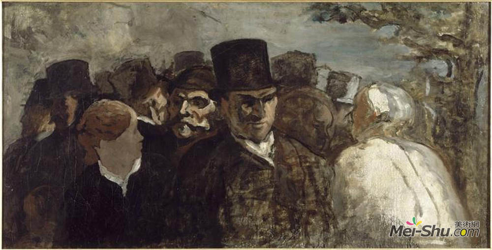 奥诺雷·杜米埃(Honore Daumier)高清作品《过路人》