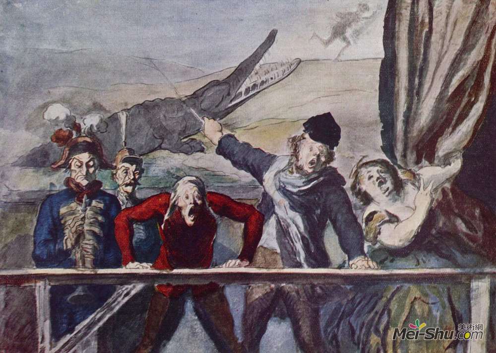 奥诺雷·杜米埃(Honore Daumier)高清作品《狂欢节游行》