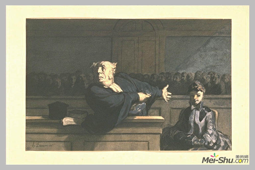 奥诺雷·杜米埃(Honore Daumier)高清作品《防守队员》