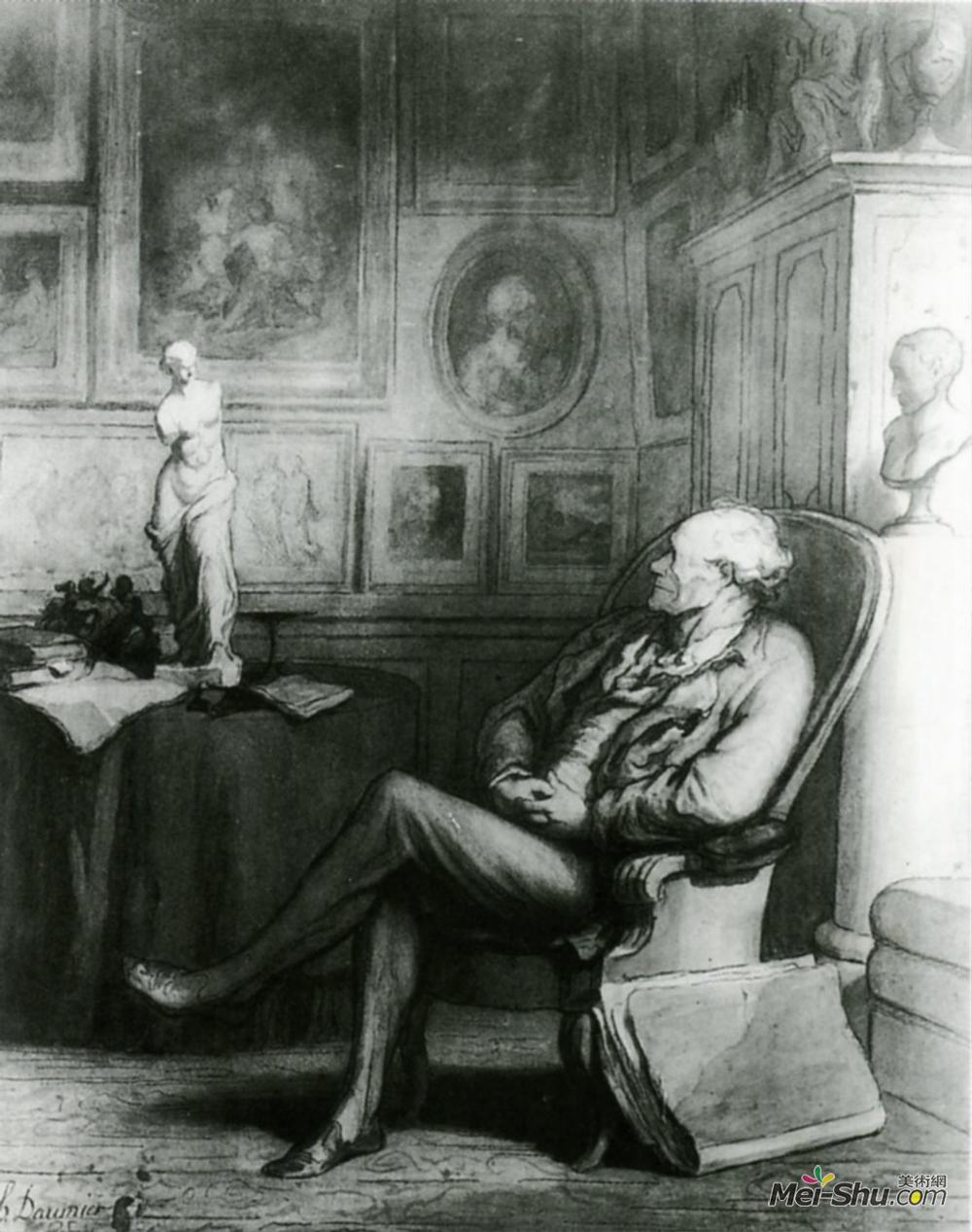 奥诺雷·杜米埃(Honore Daumier)高清作品《专家》