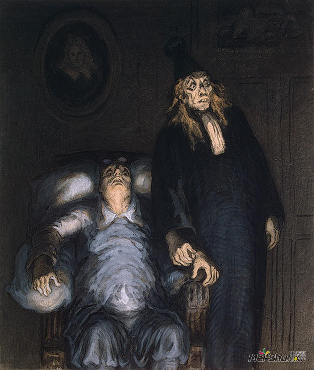 奥诺雷·杜米埃(Honore Daumier)高清作品《没病找病》