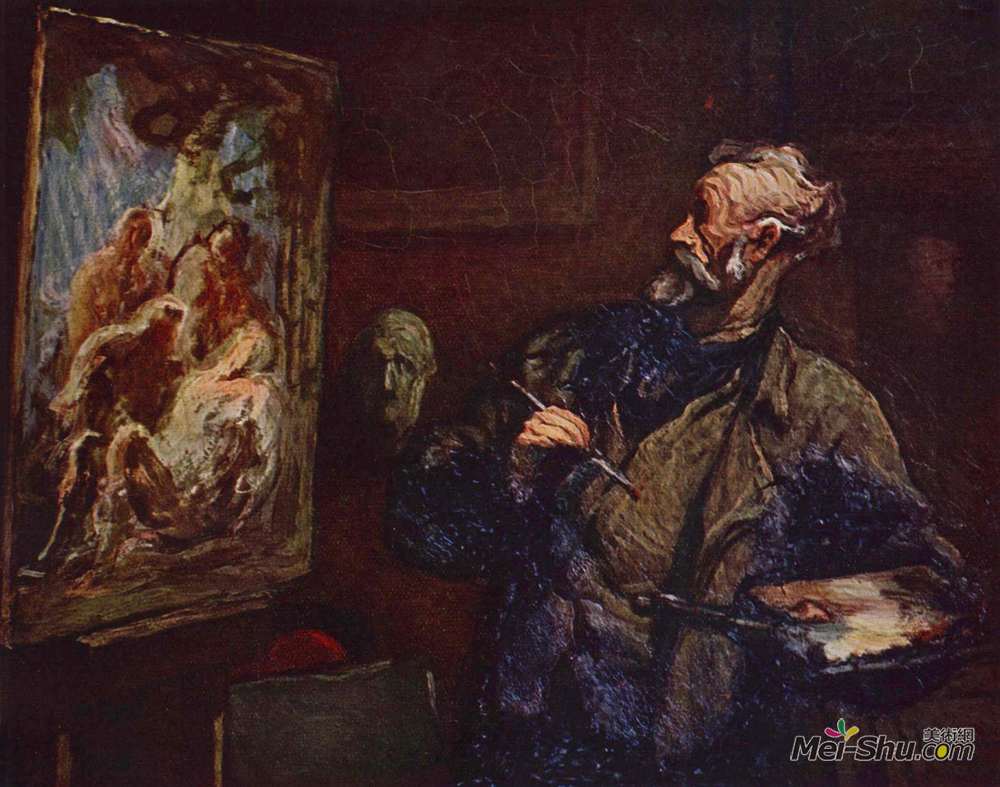 奥诺雷·杜米埃(Honore Daumier)高清作品《画家》