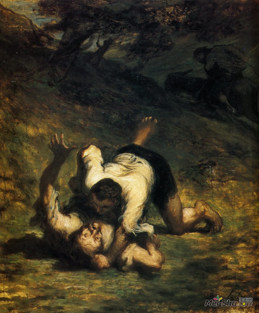 奥诺雷·杜米埃(Honore Daumier)高清作品《小偷和驴子》