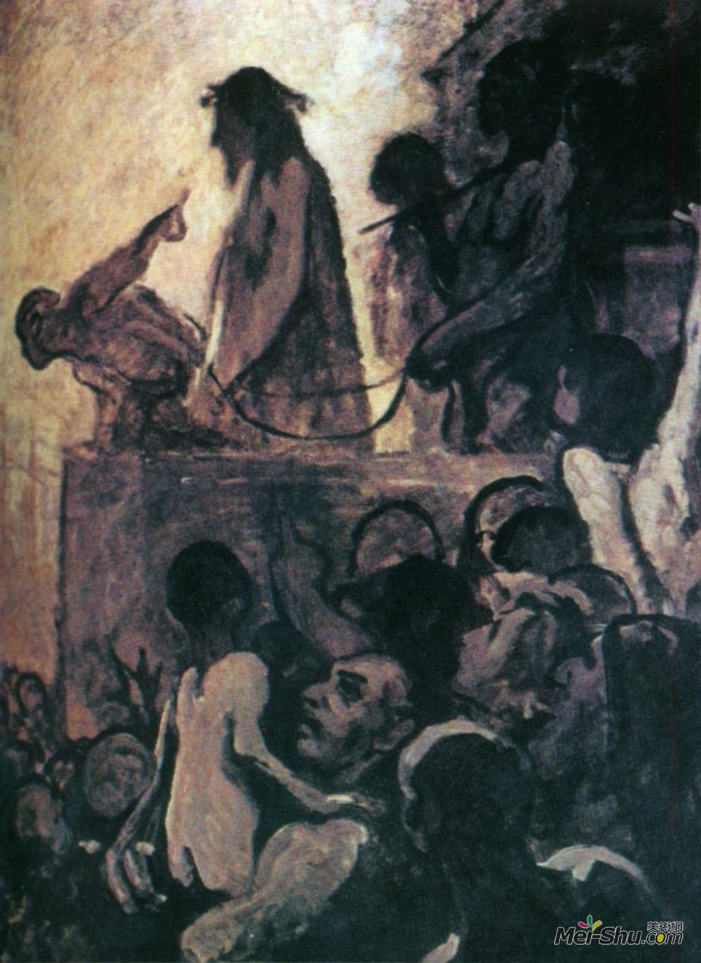 奥诺雷·杜米埃(Honore Daumier)高清作品《We want Barabbas (Ecce Homo)》
