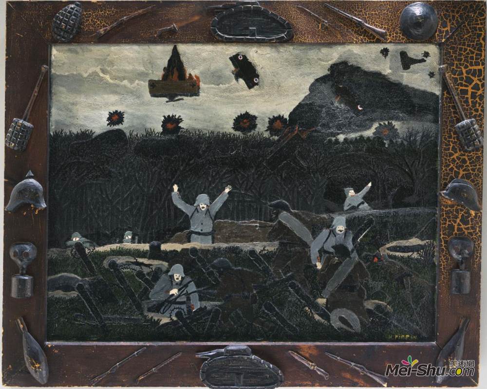 霍里斯·皮平(Horace Pippin)高清作品《战争的结束，从家开始》