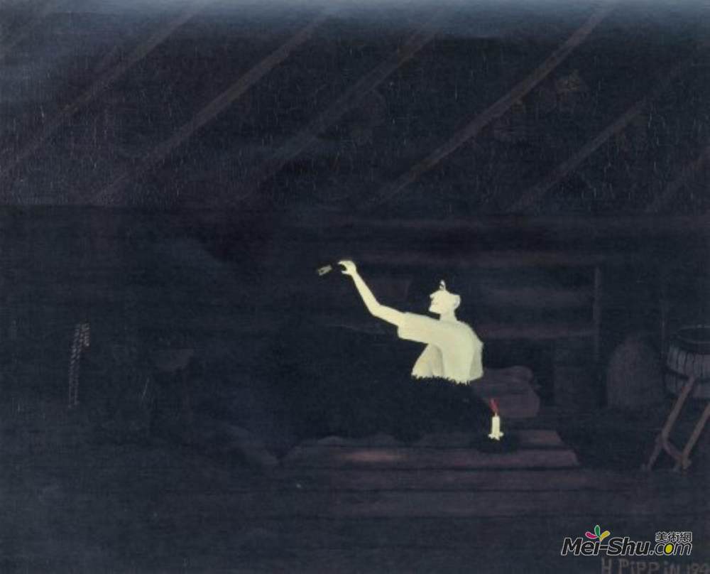 霍里斯·皮平(Horace Pippin)高清作品《林肯的第一本书》