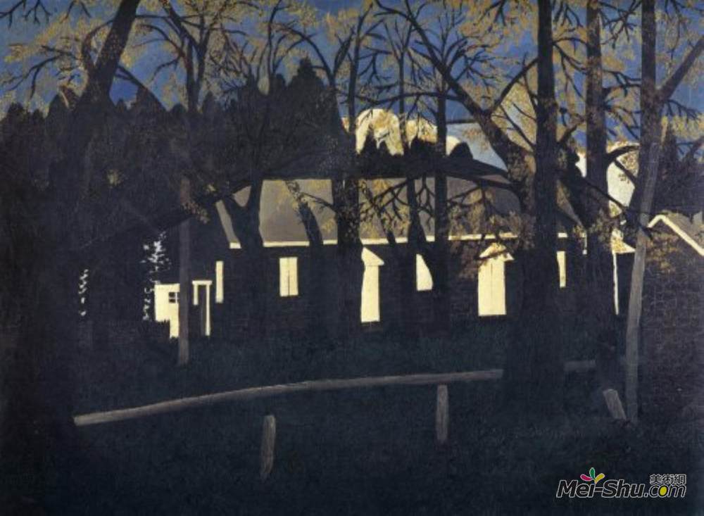 霍里斯·皮平(Horace Pippin)高清作品《伯明翰会议大厦四》