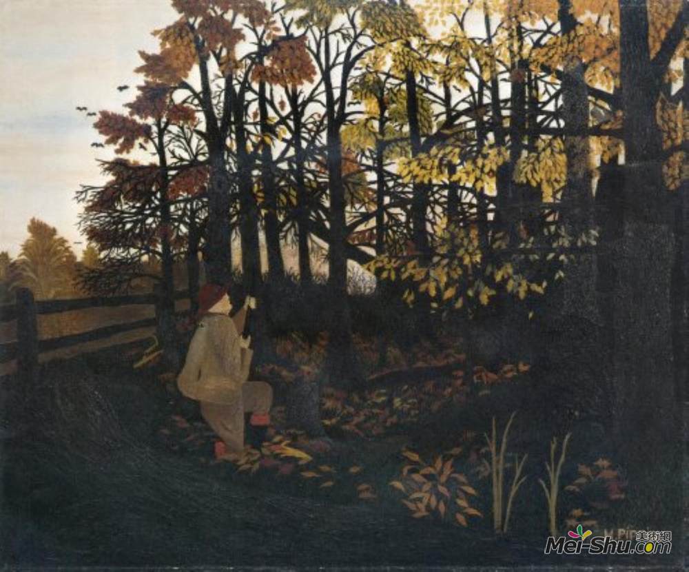 霍里斯·皮平(Horace Pippin)高清作品《松鼠猎人》