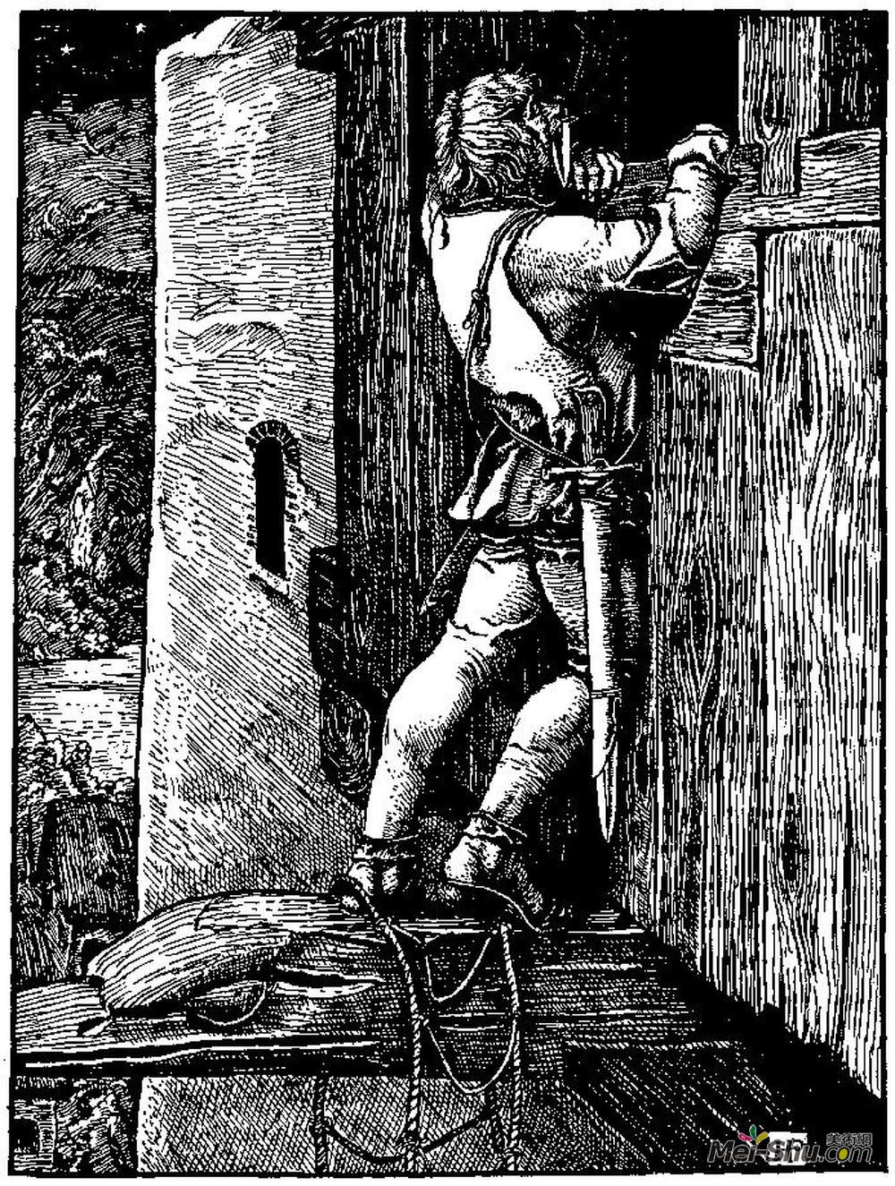 霍华德·派尔(Howard Pyle)高清作品《银手的奥托19》