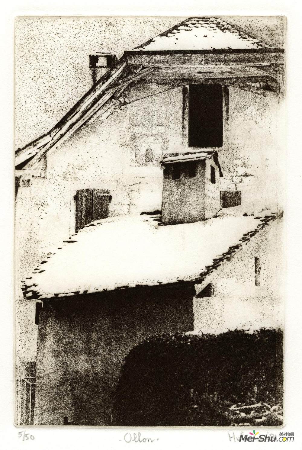 胡伯廷海耶曼(Hubertine Heijermans)高清作品《Rooftops in the Swiss village Ollon, canton Vaud, Switzerlan》