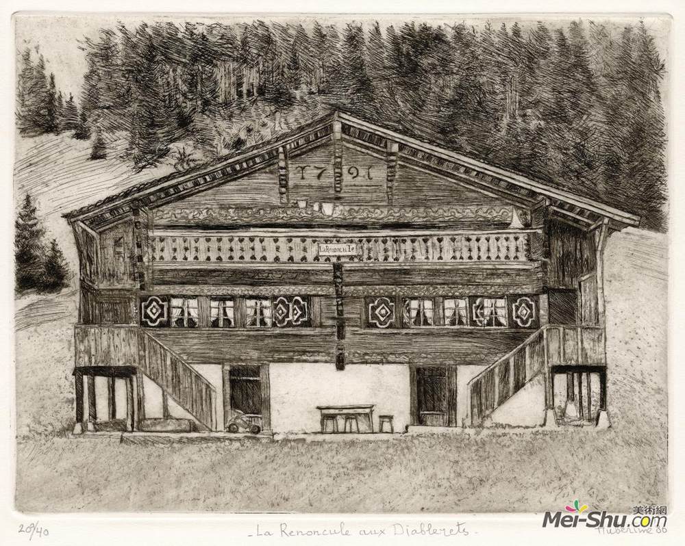 胡伯廷海耶曼(Hubertine Heijermans)高清作品《Chalet 'La Renoncule' anno 1791 Les Diablere》