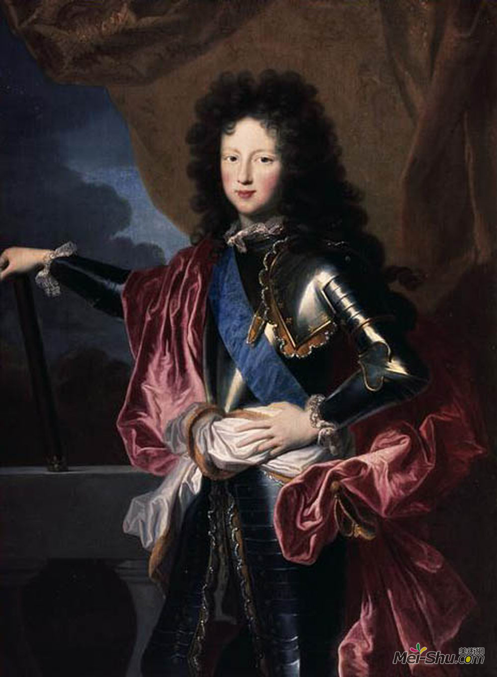 亚森特·里戈(Hyacinthe Rigaud)高清作品《Portrait of a Young Philippe D'Orl&éans, Duk》