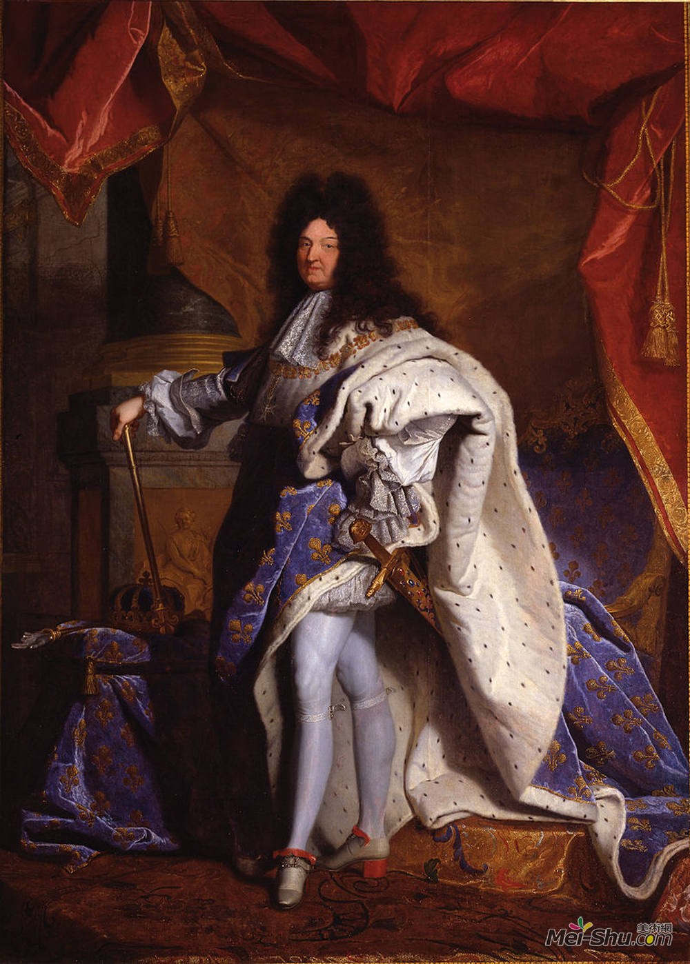 亚森特·里戈(Hyacinthe Rigaud)高清作品《法国国王路易十四》