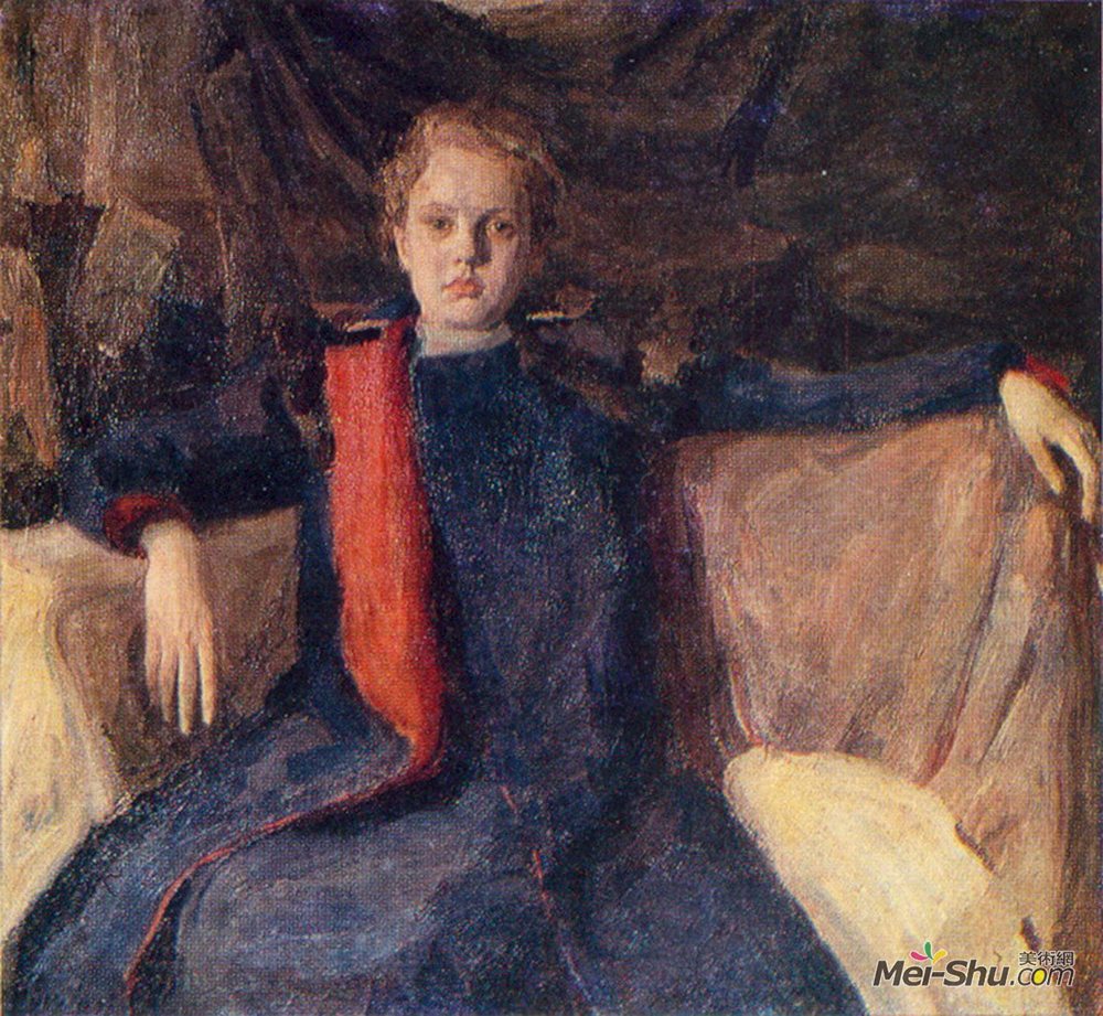伊利亚·马什科娃(Ilya Mashkov)高清作品《一个女孩的画像》