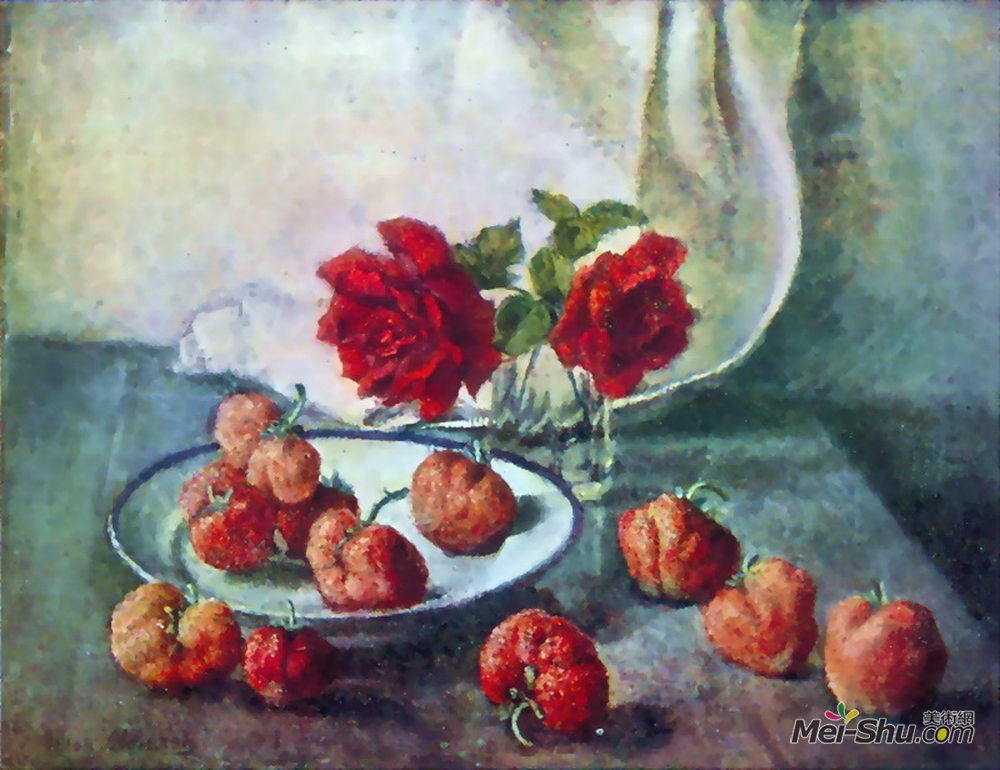 伊利亚·马什科娃(Ilya Mashkov)高清作品《玫瑰和草莓》