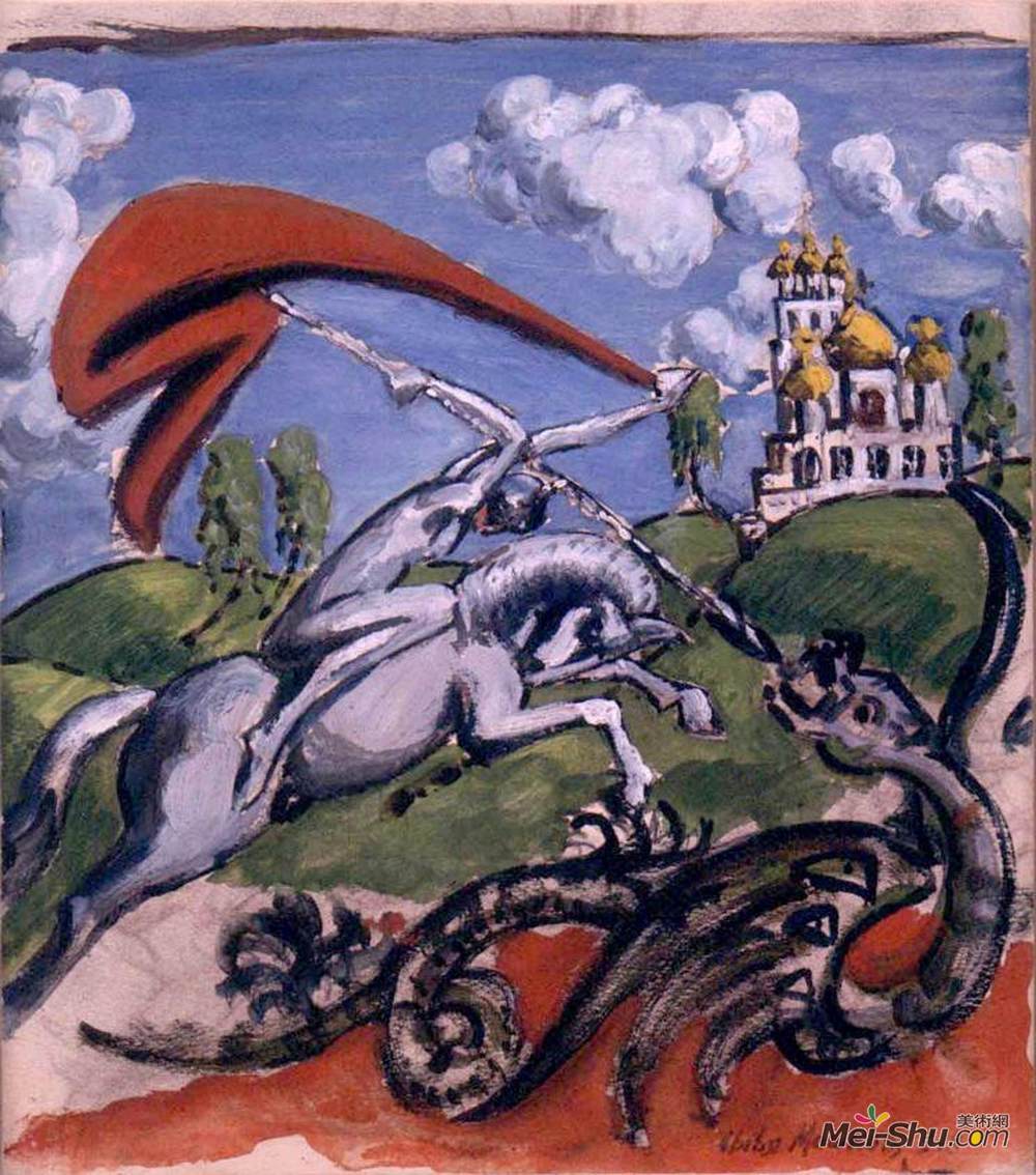 伊利亚·马什科娃(Ilya Mashkov)高清作品《圣乔治杀死龙》