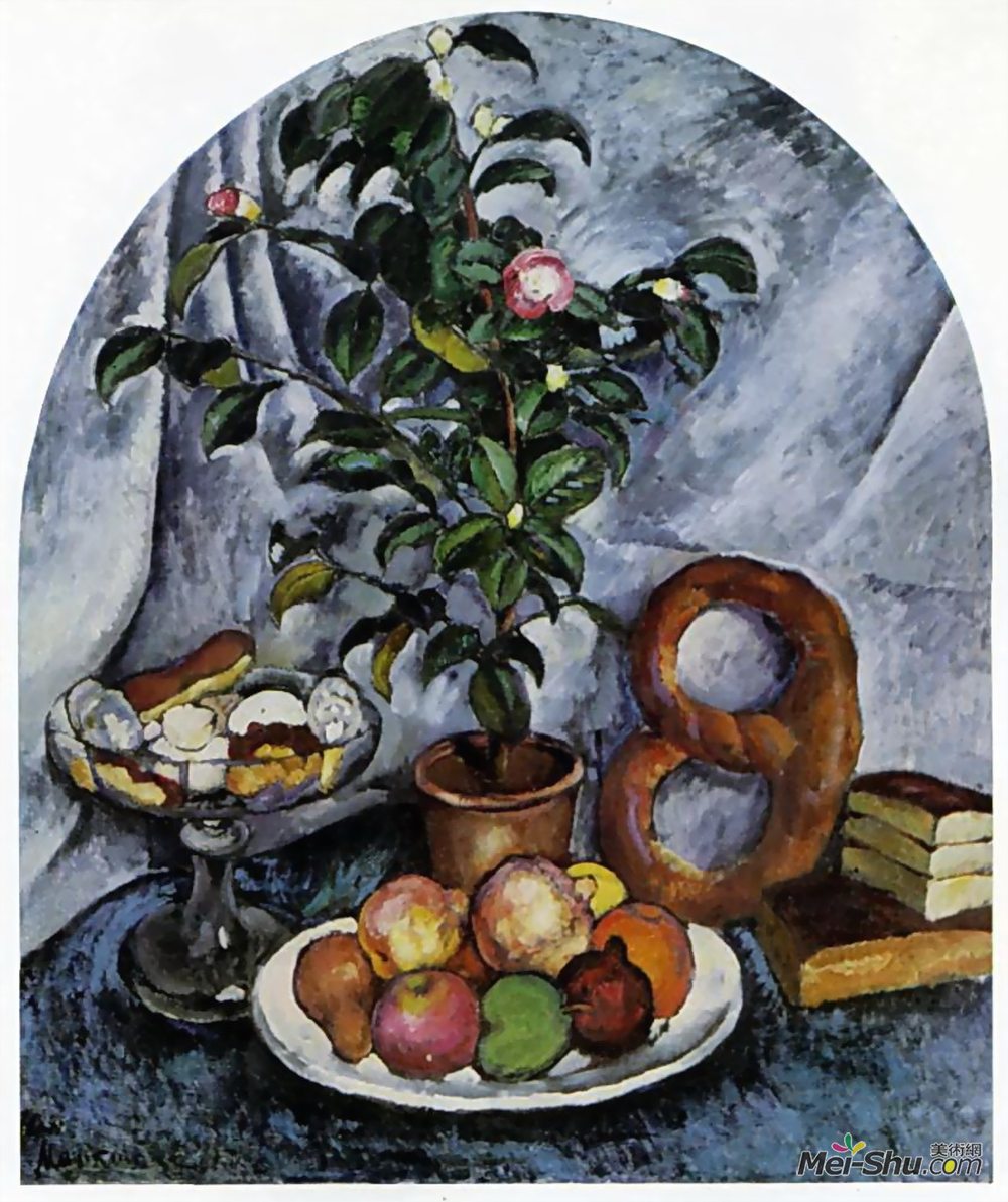 伊利亚·马什科娃(Ilya Mashkov)高清作品《山茶与静物》