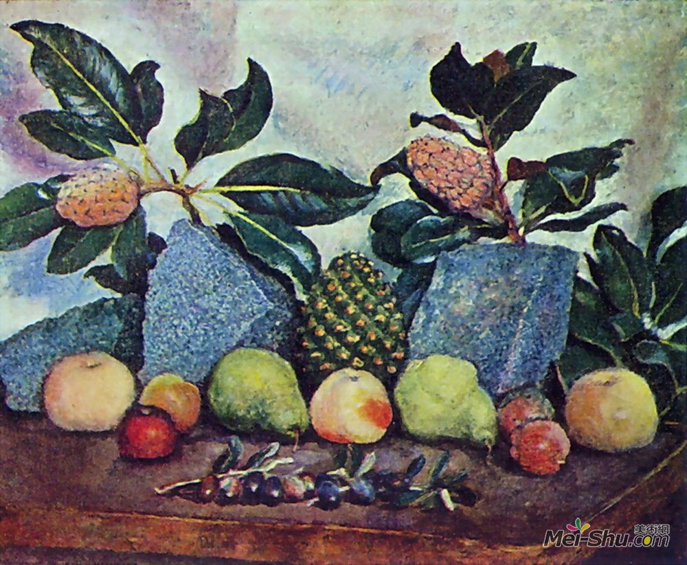 伊利亚·马什科娃(Ilya Mashkov)高清作品《静物与木兰》