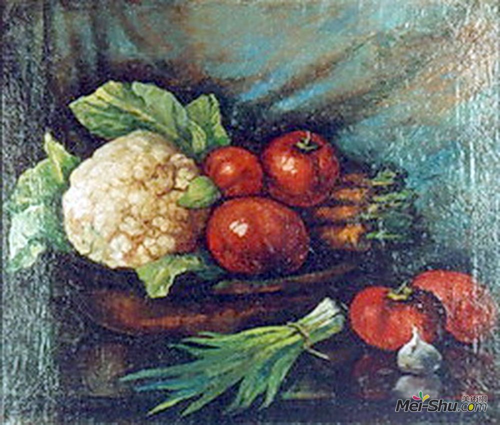 伊利亚·马什科娃(Ilya Mashkov)高清作品《静物与蔬菜》