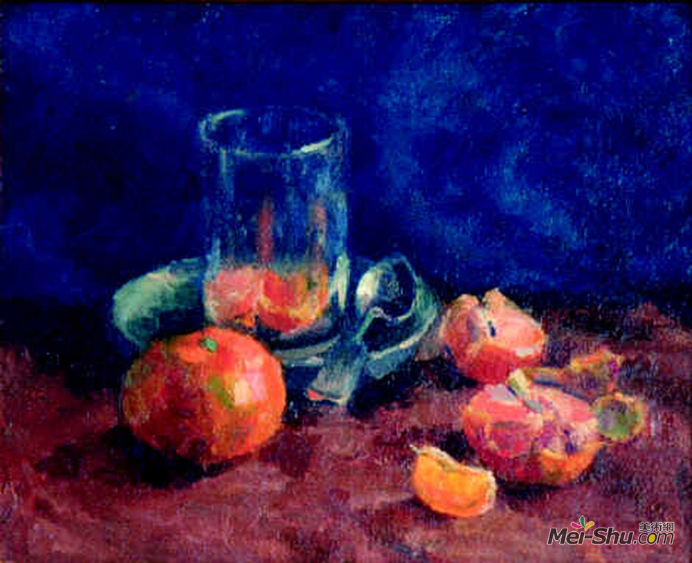 伊利亚·马什科娃(Ilya Mashkov)高清作品《橘子和玻璃》