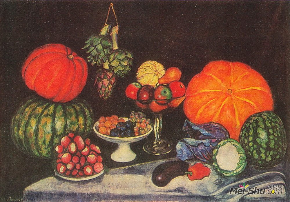 伊利亚·马什科娃(Ilya Mashkov)高清作品《蔬菜。静物》