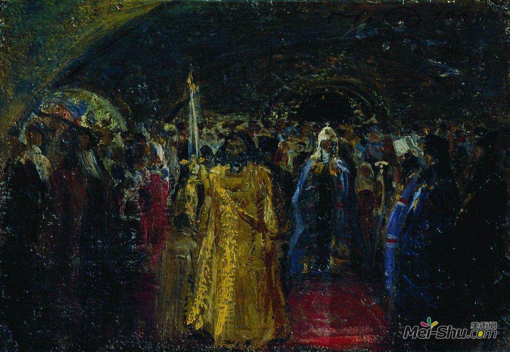 伊利亚·叶菲莫维奇·列宾(Ilya Repin)高清作品《宗族血统的退出》