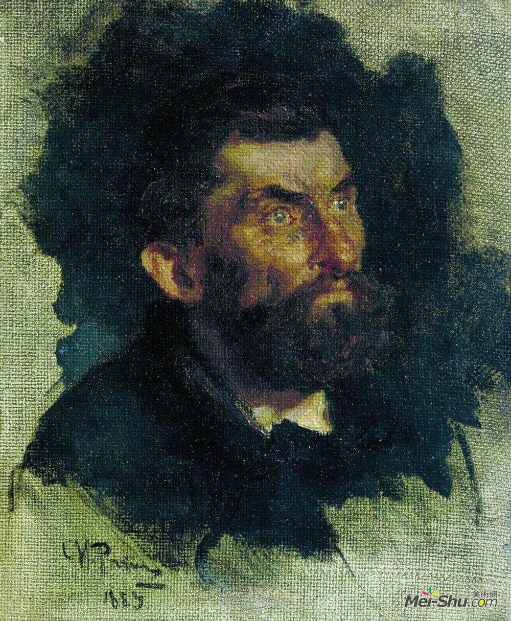 伊利亚·叶菲莫维奇·列宾(Ilya Repin)高清作品《男人的头颅》