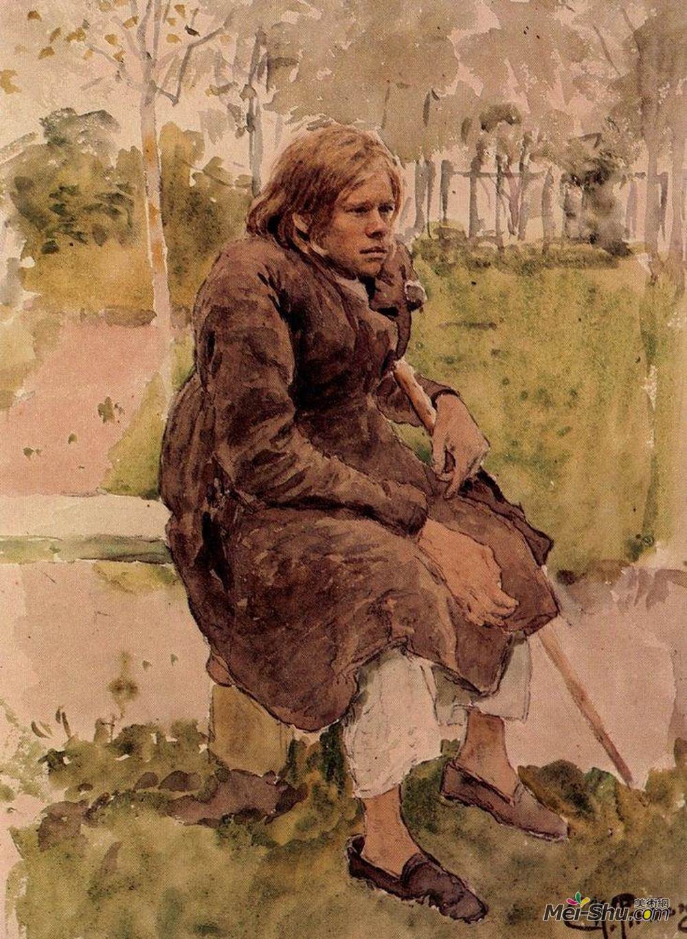 伊利亚·叶菲莫维奇·列宾(Ilya Repin)高清作品《驼背（研究）》