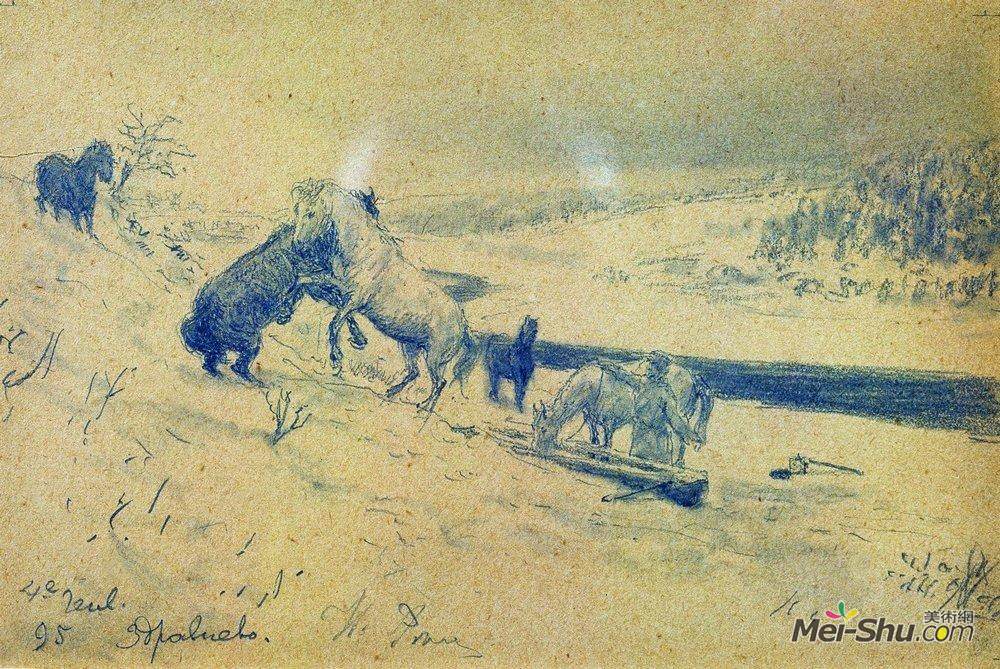伊利亚·叶菲莫维奇·列宾(Ilya Repin)高清作品《风景园林》