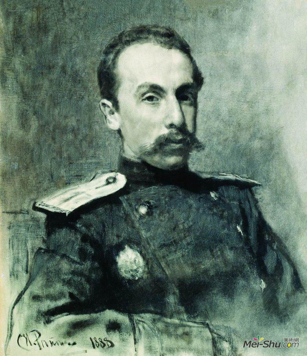 伊利亚·叶菲莫维奇·列宾(Ilya Repin)高清作品《Portrait of A.V. Zhirkevich》