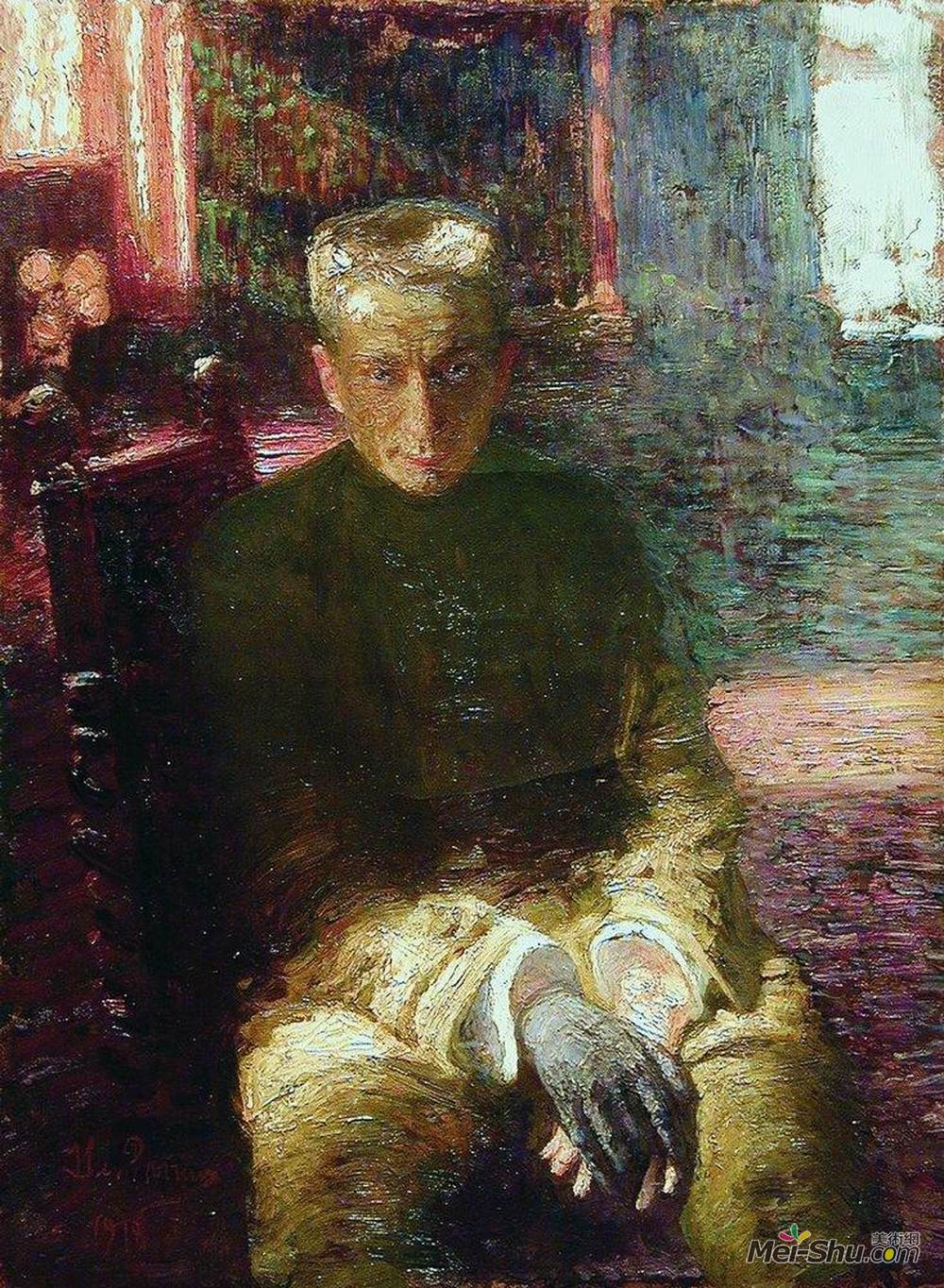 伊利亚·叶菲莫维奇·列宾(Ilya Repin)高清作品《亚历山大克伦斯基的肖像》