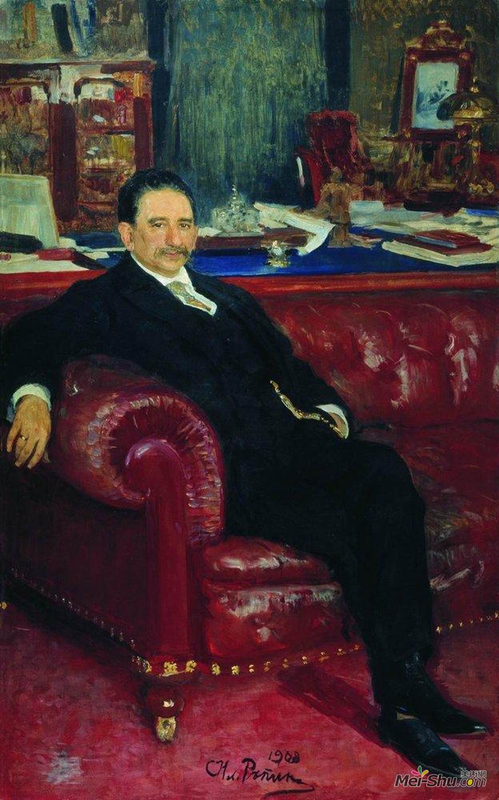 伊利亚·叶菲莫维奇·列宾(Ilya Repin)高清作品《卡米卡的肖像》