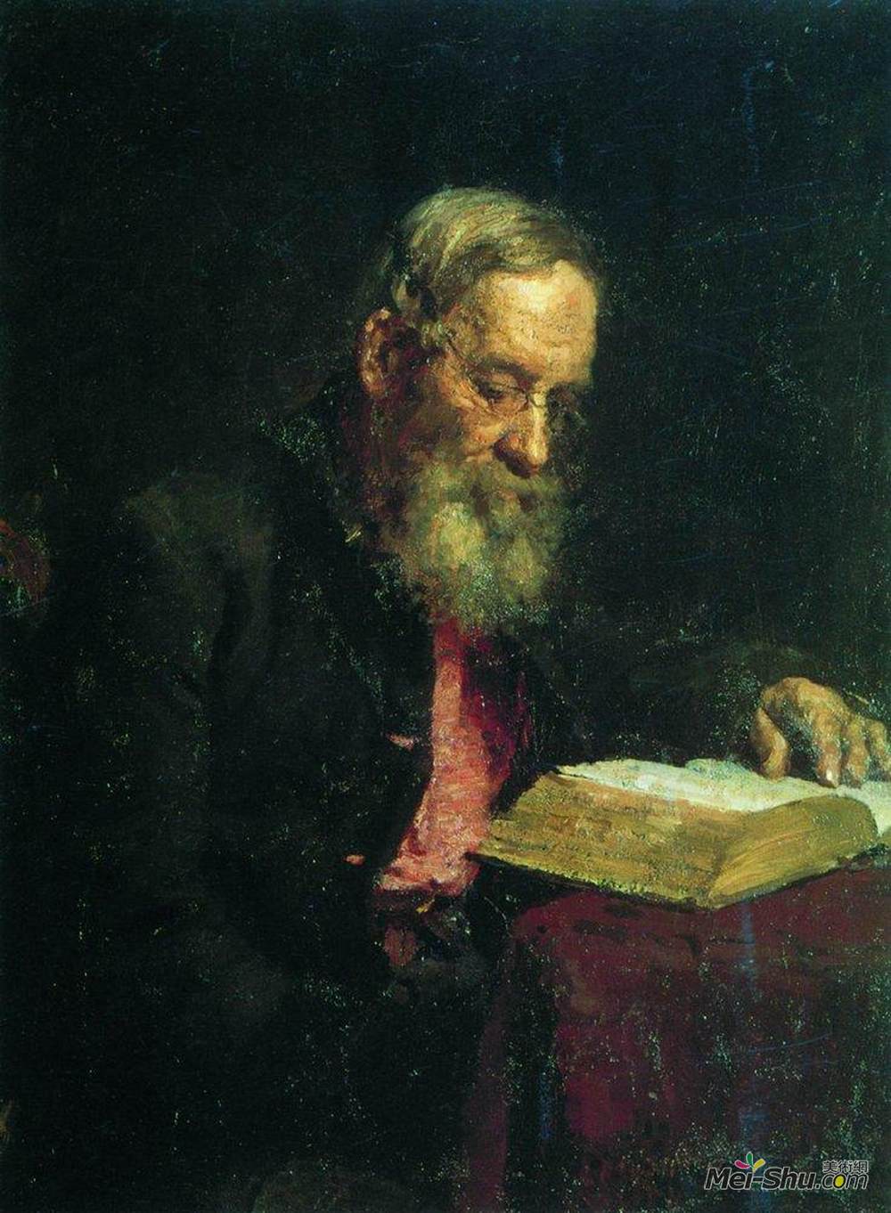 伊利亚·叶菲莫维奇·列宾(Ilya Repin)高清作品《艺术家父亲列宾的肖像》