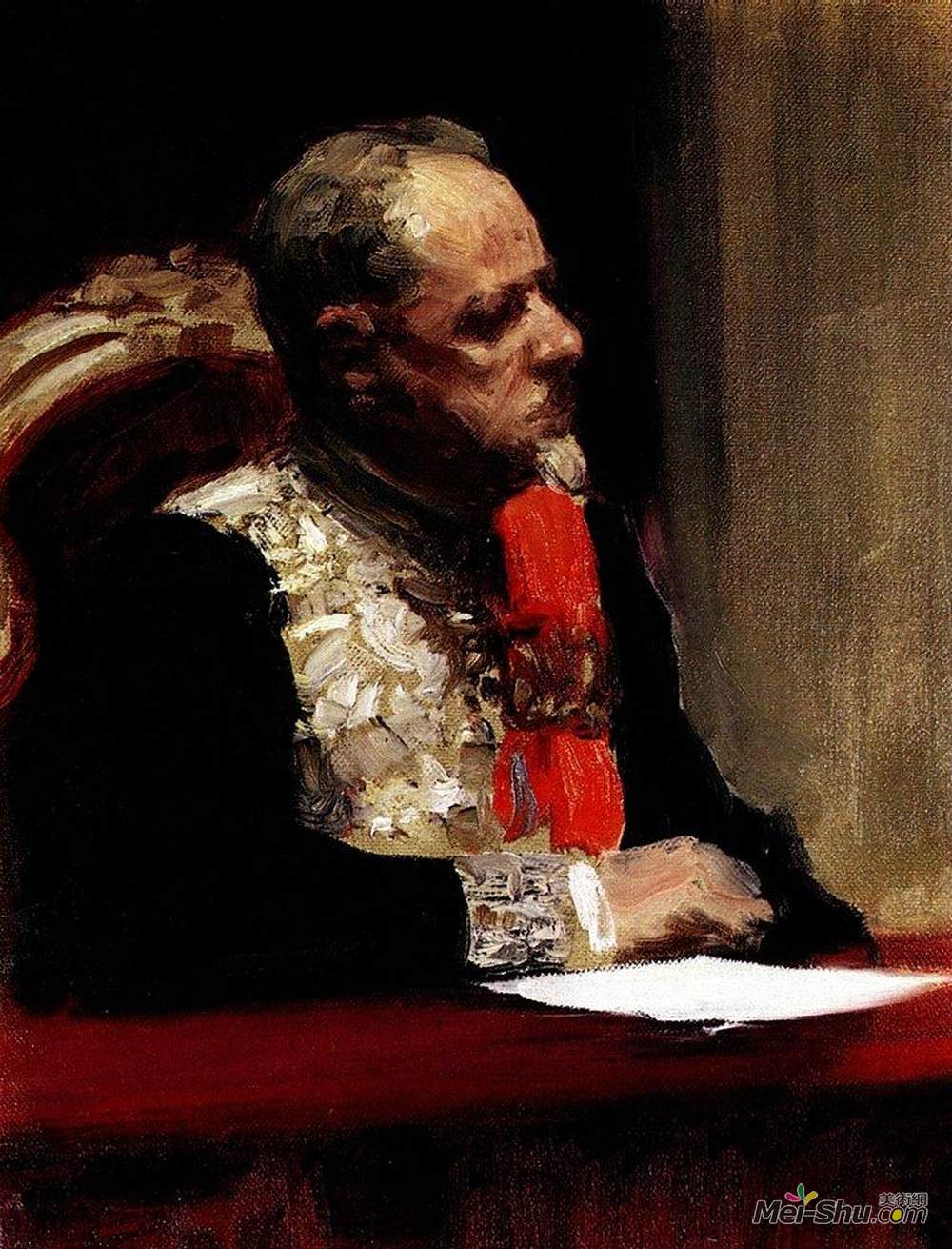 伊利亚·叶菲莫维奇·列宾(Ilya Repin)高清作品《传播方式部长和成员的肖像》
