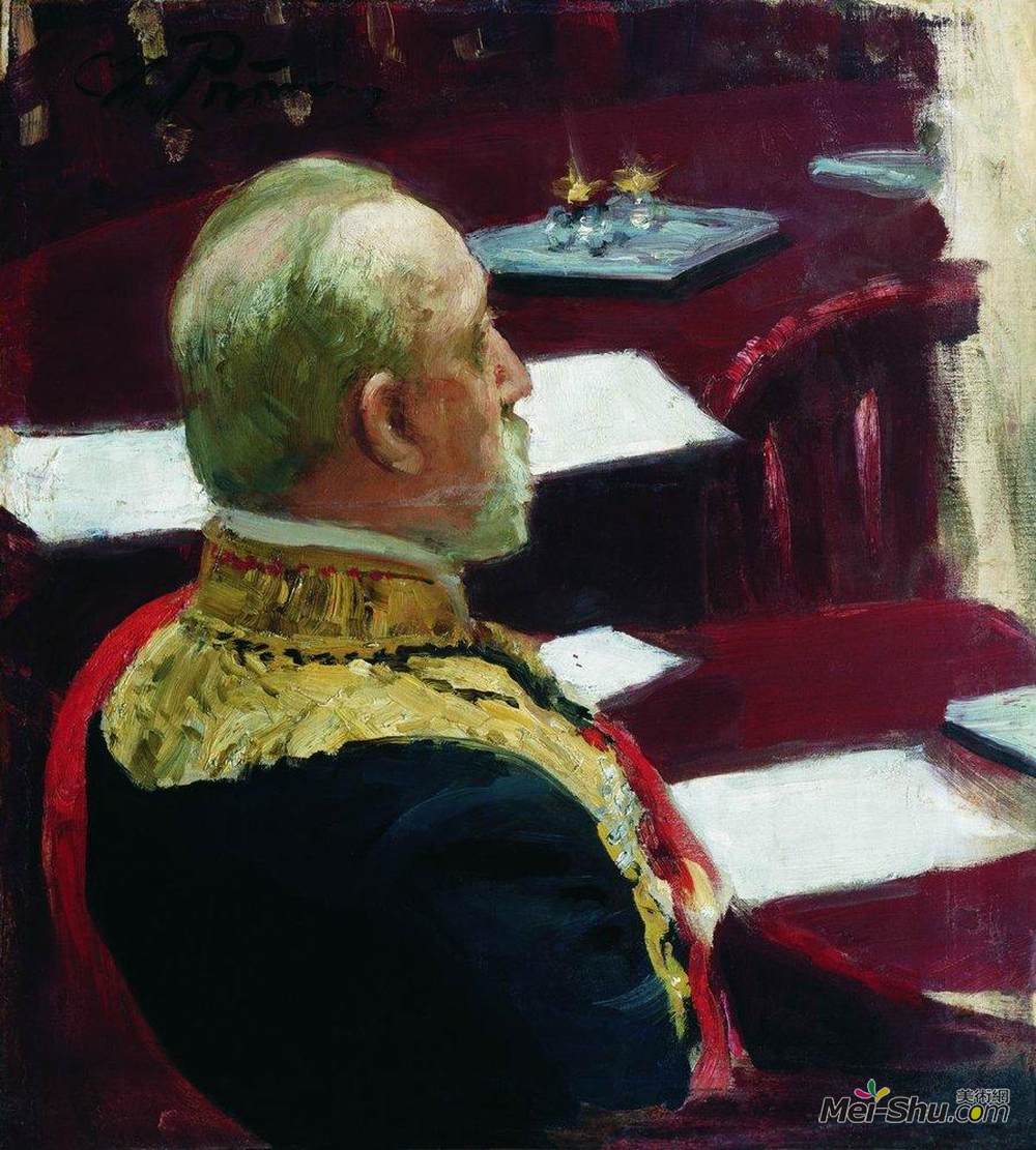 伊利亚·叶菲莫维奇·列宾(Ilya Repin)高清作品《国务卿、将军和国家元首肖像》