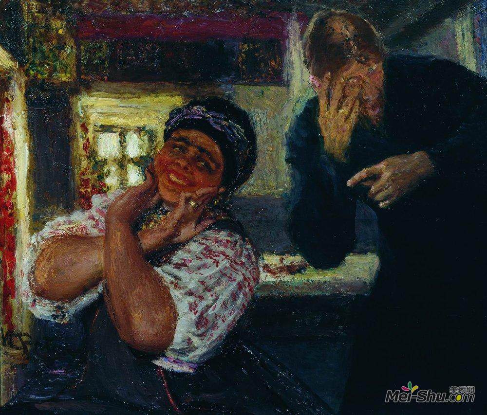 伊利亚·叶菲莫维奇·列宾(Ilya Repin)高清作品《单身和执事》
