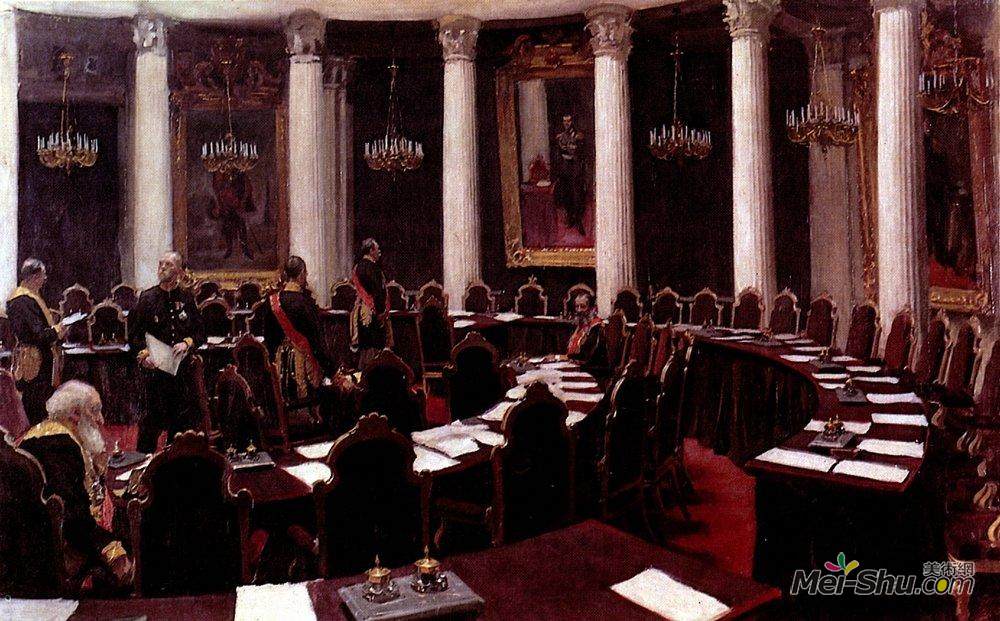 伊利亚·叶菲莫维奇·列宾(Ilya Repin)高清作品《国务院大厅》