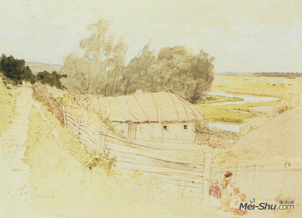 伊利亚·叶菲莫维奇·列宾(Ilya Repin)高清作品《Chuguyev附近的Mokhnachi村》
