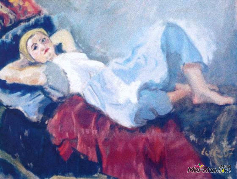 伊西夫伊塞(Iosif Iser)高清作品《沙发上的女人》