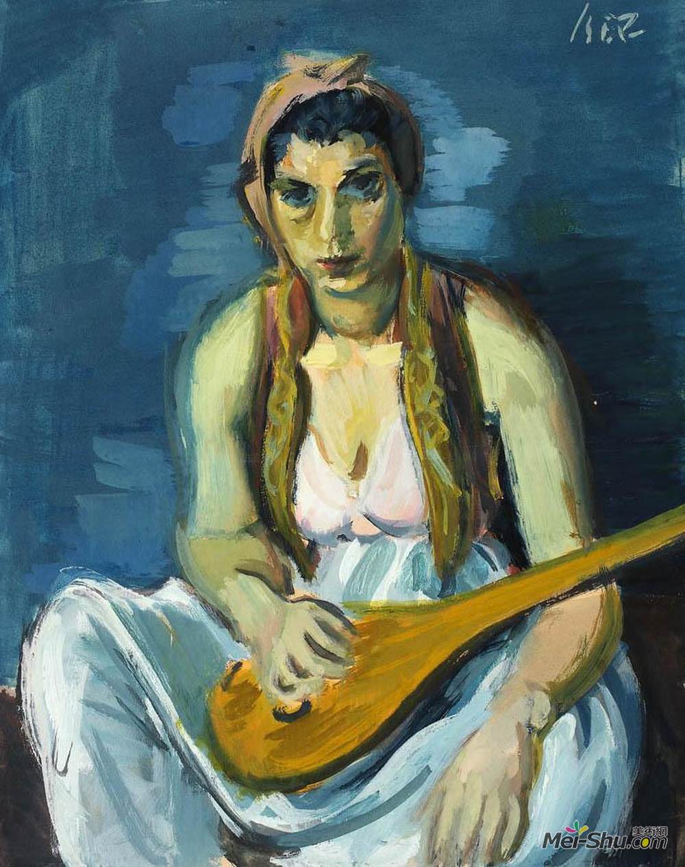 伊西夫伊塞(Iosif Iser)高清作品《Odalisque with Mandoline》