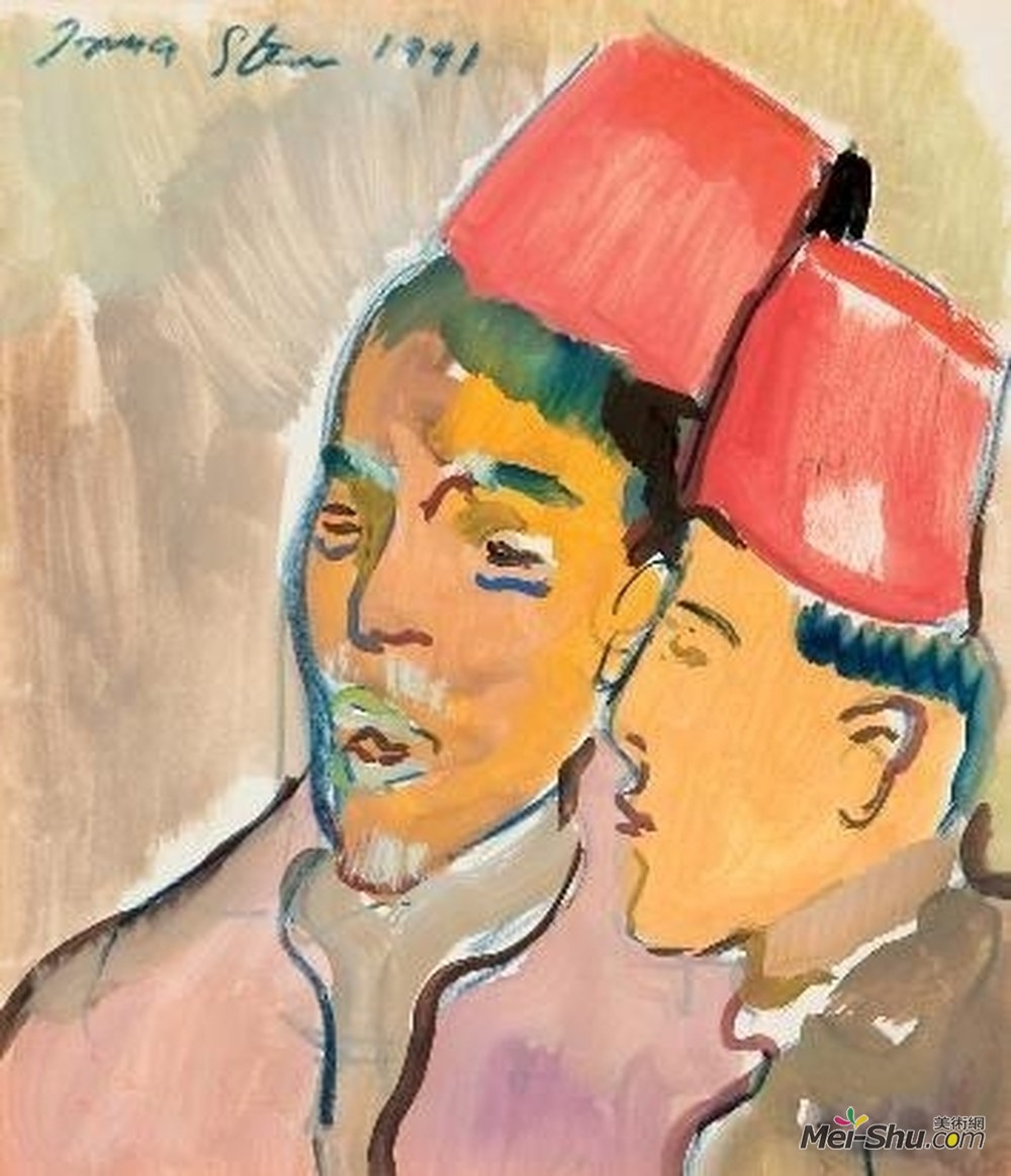 伊尔玛·斯特恩(Irma Stern)高清作品《红色的男人》